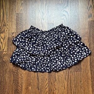 Bonpoint Navy Tiered Floral Mini Skirt